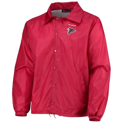 Shop Dunbrooke Red Atlanta Falcons Coaches Classic Raglan Full-snap Windbreaker Jacket