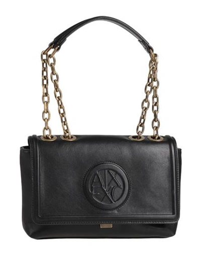 Shop Armani Exchange Woman Handbag Black Size - Polyester, Polyurethane