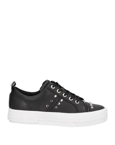 Shop Michael Michael Kors Woman Sneakers Black Size 8 Soft Leather