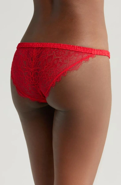 Shop Love Stories Wild Lace Bikini Briefs In Red