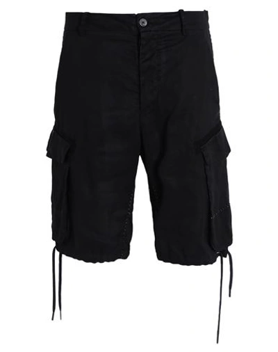 Shop Masnada Man Shorts & Bermuda Shorts Black Size 36 Ramie