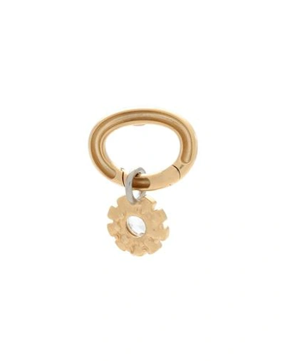Shop Maison Margiela Single Earring Gold Size - Brass, Glass