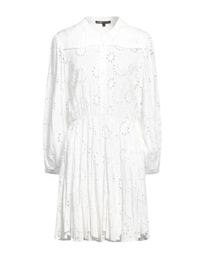 Shop Maje Woman Mini Dress White Size 10 Viscose