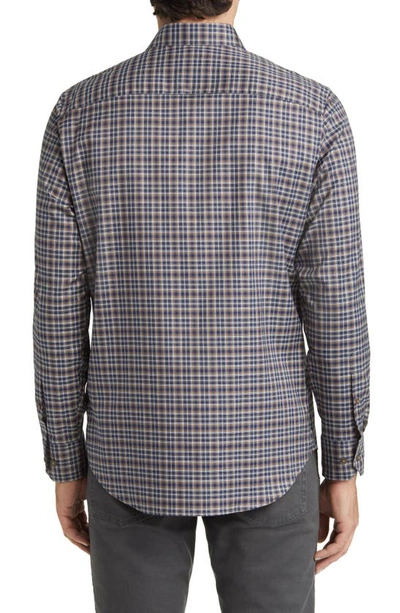 Bugatchi Julian Shaped Fit Plaid Button-up Shirt In Chestnut