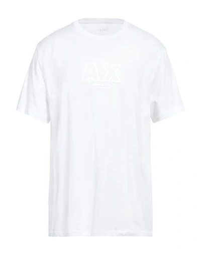 Shop Armani Exchange Man T-shirt White Size Xl Cotton