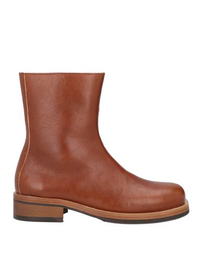 Shop Our Legacy Woman Ankle Boots Tan Size 8 Soft Leather In Brown