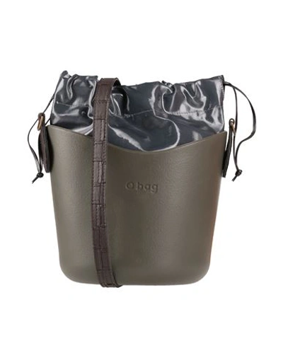 Shop O Bag Woman Cross-body Bag Military Green Size - Pvc - Polyvinyl Chloride, Polyester