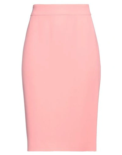 Shop Emporio Armani Woman Midi Skirt Pink Size 12 Viscose, Acetate, Elastane