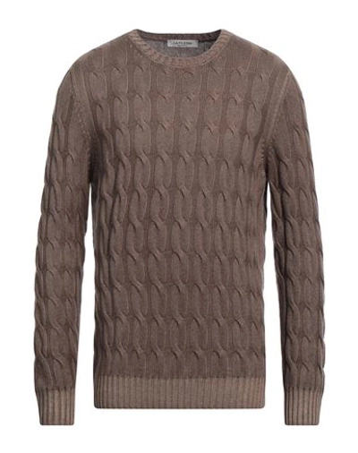 Shop La Fileria Man Sweater Brown Size 44 Cashmere