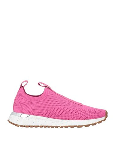 Shop Michael Michael Kors Woman Sneakers Fuchsia Size 8 Polyester, Elastane In Pink