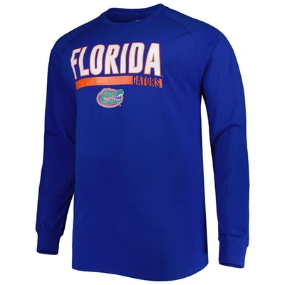 Shop Profile Royal Florida Gators Big & Tall Two-hit Long Sleeve T-shirt