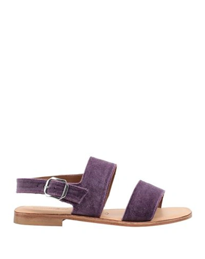 Stringart Woman Sandals Purple Size 9 Textile Fibers In Purple
