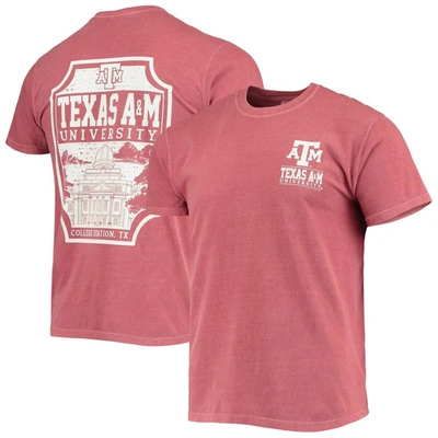 Shop Image One Maroon Texas A&m Aggies Comfort Colors Campus Team Icon T-shirt
