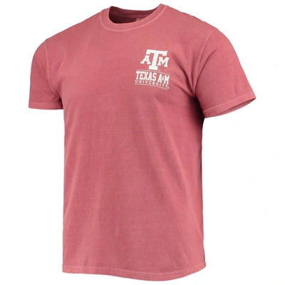 Shop Image One Maroon Texas A&m Aggies Comfort Colors Campus Team Icon T-shirt