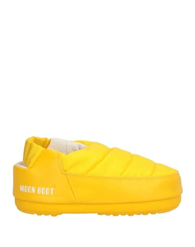Shop Moon Boot Woman Sneakers Yellow Size 8-8.5 Textile Fibers