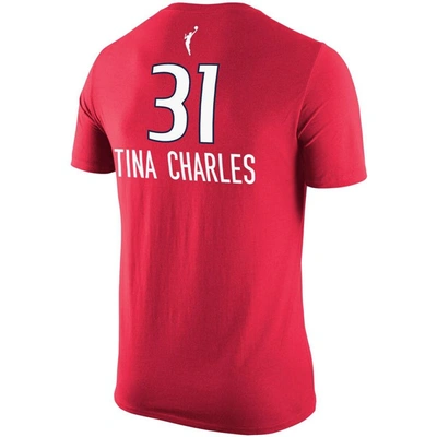 Shop Nike Tina Charles Red Washington Mystics Explorer Edition Name & Number T-shirt
