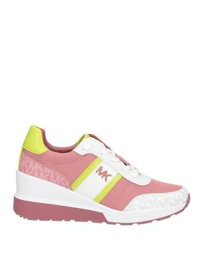Shop Michael Michael Kors Woman Sneakers Pastel Pink Size 7 Textile Fibers