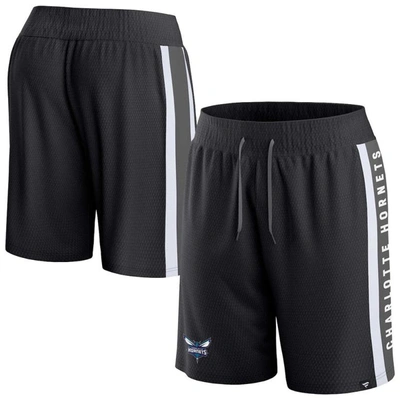 Shop Fanatics Branded Black Charlotte Hornets Referee Iconic Mesh Shorts