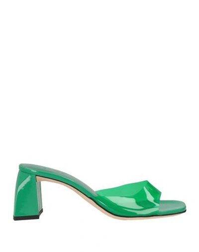 Shop By Far Woman Sandals Green Size 7 Pvc - Polyvinyl Chloride