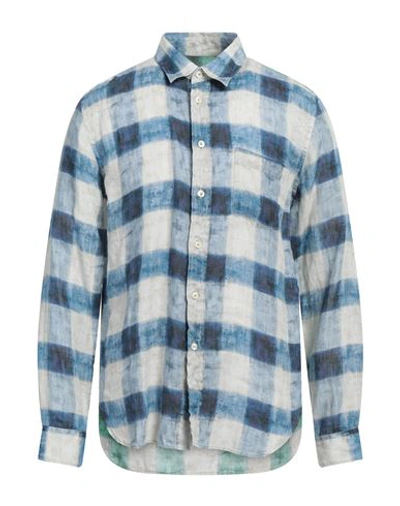 Shop 120% Lino Man Shirt Blue Size 3xl Linen