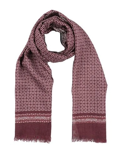 Shop Scabal® Scabal Woman Scarf Burgundy Size - Wool, Silk In Red