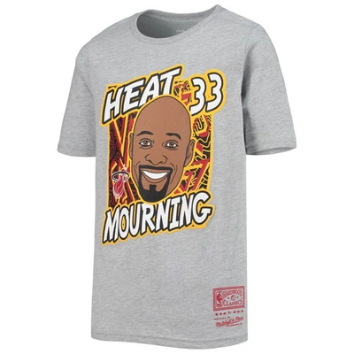 Shop Mitchell & Ness Youth  Alonzo Mourning Heathered Gray Miami Heat Hardwood Classics King Of The Court  In Heather Gray