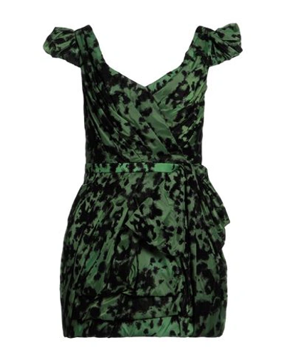 Shop Dsquared2 Woman Mini Dress Military Green Size 6 Polyamide