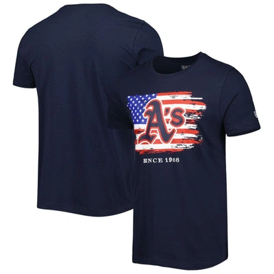 Shop New Era Navy Oakland Athletics 4th Of July Jersey T-shirt
