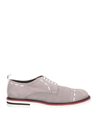 Shop Attimonelli's Man Lace-up Shoes Light Grey Size 8 Leather
