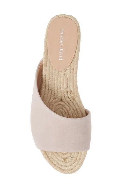 Shop Charles David Stance Slide Sandal In Light Lilac Suede
