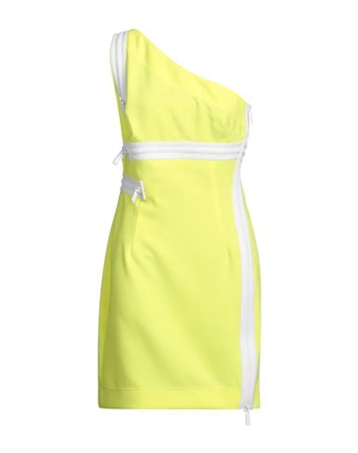 Shop Dsquared2 Woman Mini Dress Yellow Size 6 Polyester, Polyurethane