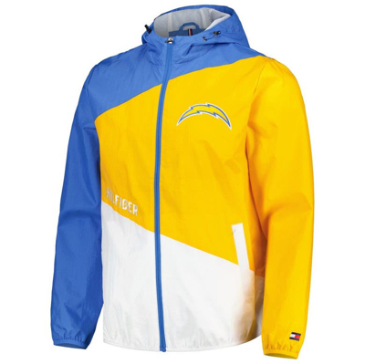 Shop Tommy Hilfiger Powder Blue/gold Los Angeles Chargers Bill Full-zip Jacket