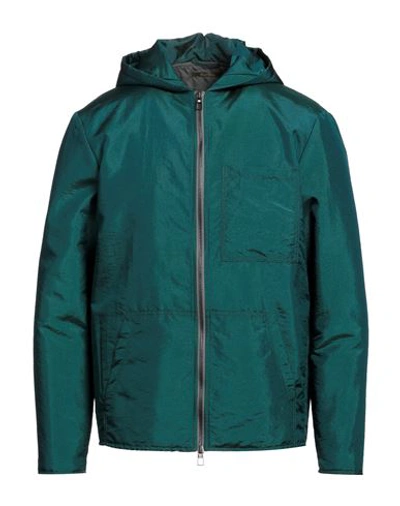 Shop Lardini Man Jacket Deep Jade Size 44 Polyamide, Polyester, Nylon In Green