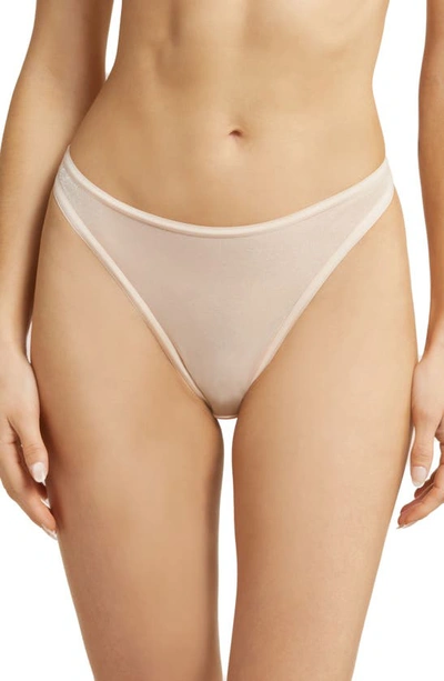 Shop Bluebella Thena High Waist Thong In Frosted Caramel