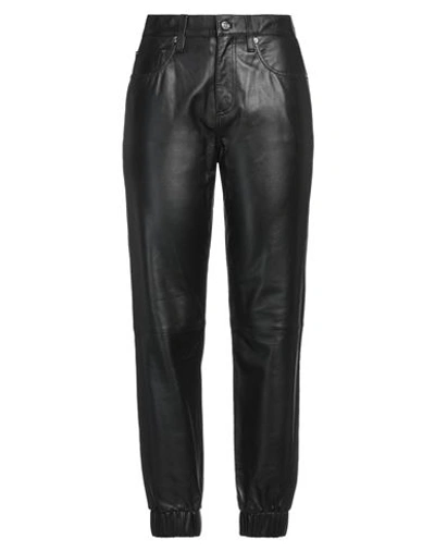 Shop Michael Michael Kors Woman Pants Black Size 10 Lambskin