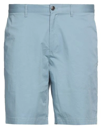 Shop Michael Kors Mens Man Shorts & Bermuda Shorts Light Blue Size 34 Cotton, Elastane