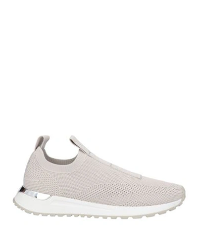 Shop Michael Michael Kors Woman Sneakers Light Grey Size 8 Textile Fibers