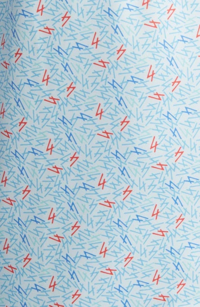 Swannies Milton Scatter Print Quarter Zip Golf Pullover In Sky Fore