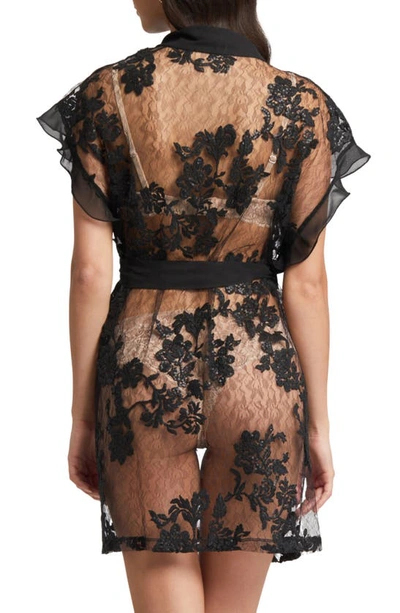 Shop Rya Collection Charming Lace Wrap In Black