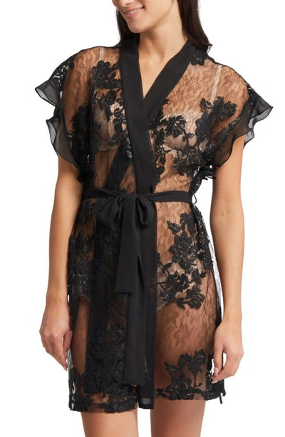 Shop Rya Collection Charming Lace Wrap In Black