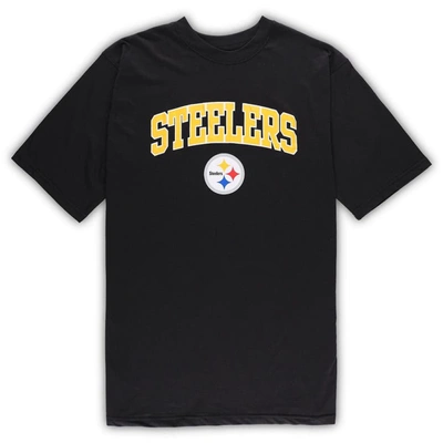 Shop Concepts Sport Black/heather Gray Pittsburgh Steelers Big & Tall T-shirt & Pants Sleep Set