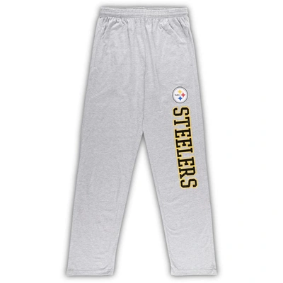 Shop Concepts Sport Black/heather Gray Pittsburgh Steelers Big & Tall T-shirt & Pants Sleep Set