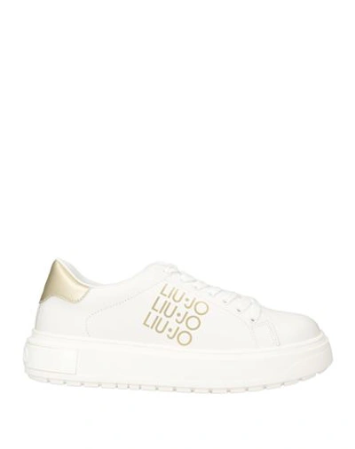 Shop Liu •jo Woman Sneakers White Size 6 Leather