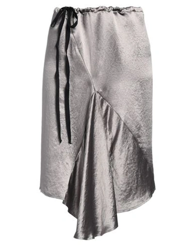 Shop Ann Demeulemeester Woman Mini Skirt Grey Size 10 Acetate