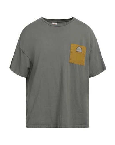 Shop Sundek Man T-shirt Grey Size L Cotton