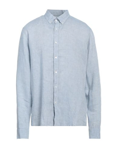 Shop Michael Kors Mens Man Shirt Light Blue Size Xl Linen