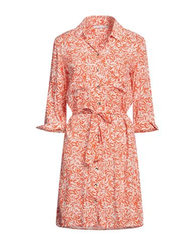 Shop Heidi Klein Woman Mini Dress Orange Size Xl Viscose