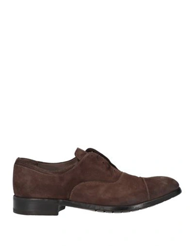 Premiata Man Lace-up Shoes Cocoa Size 13 Leather In Brown