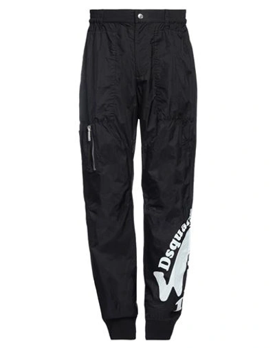 Dsquared2 Man Pants Black Size 32 Polyamide, Polyurethane In Black