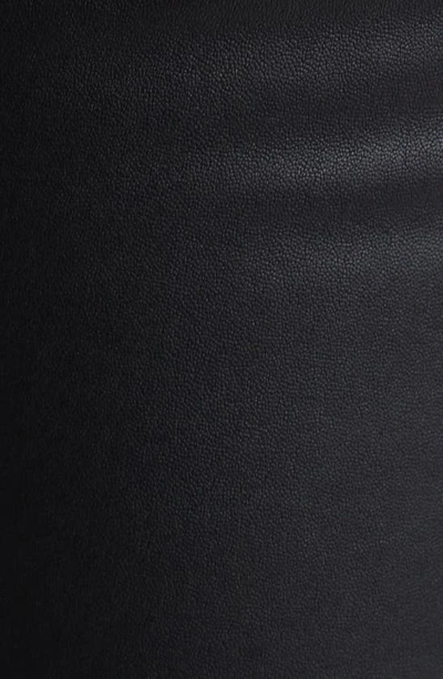 Shop Diesel L-stellar Stretch Leather Bootcut Trousers In Deep/ Black